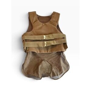 Safariland Body Armor Carrier Mens 36 Short Brown Tactical Vest/Inserts EUC